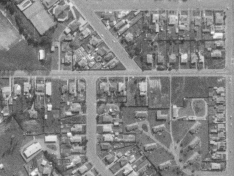 70 Jerrold St S from the air, 1975-1979