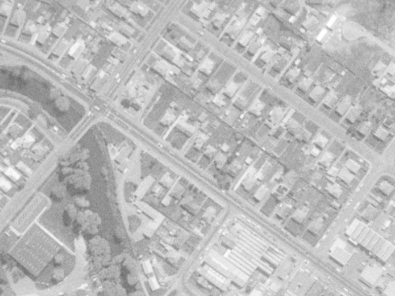 631 Ferry Road from the air, 1975-1979