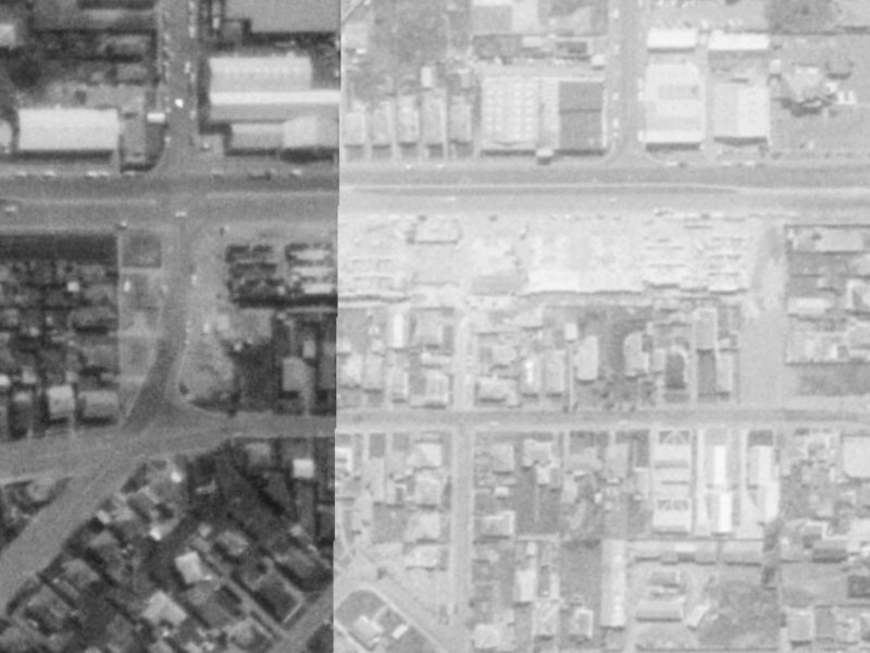 368 Brougham Street from the air, 1975-1979
