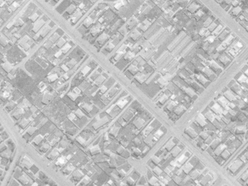90A MacKenzie Avenue from the air, 1975-1979