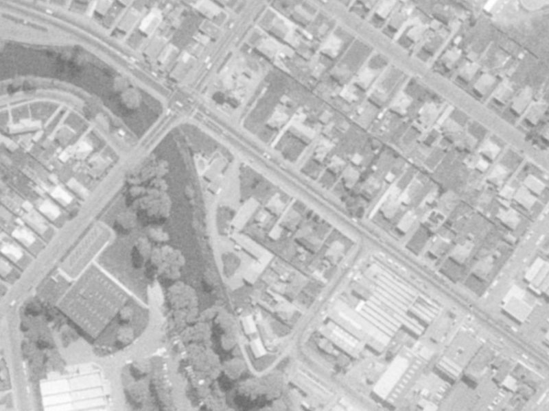 566 Ferry Road from the air, 1975-1979