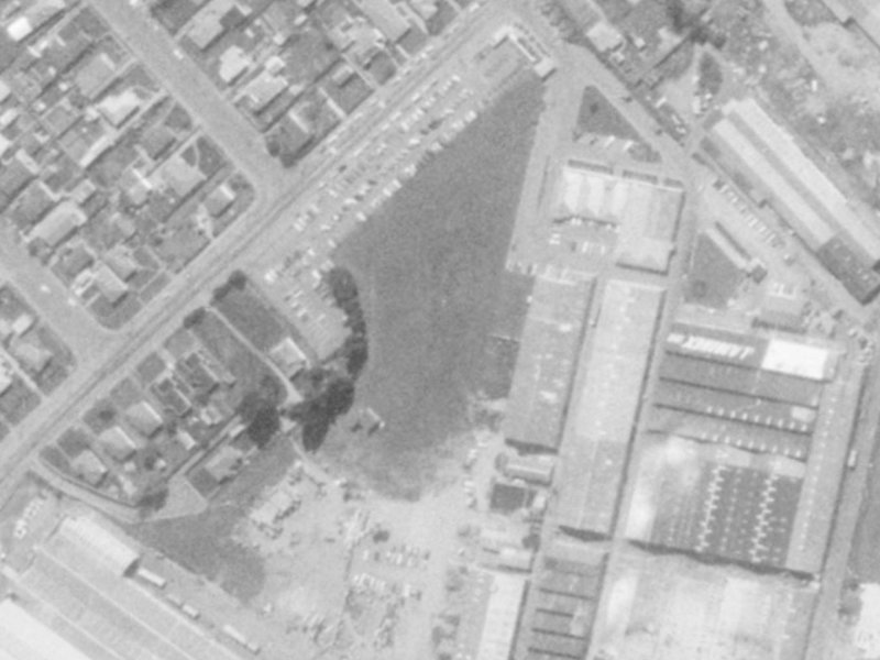 57–59 Seymour Street from the air, 1975-1979