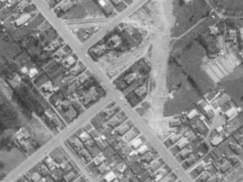 160 Edinburgh Street from the air, 1975-1979