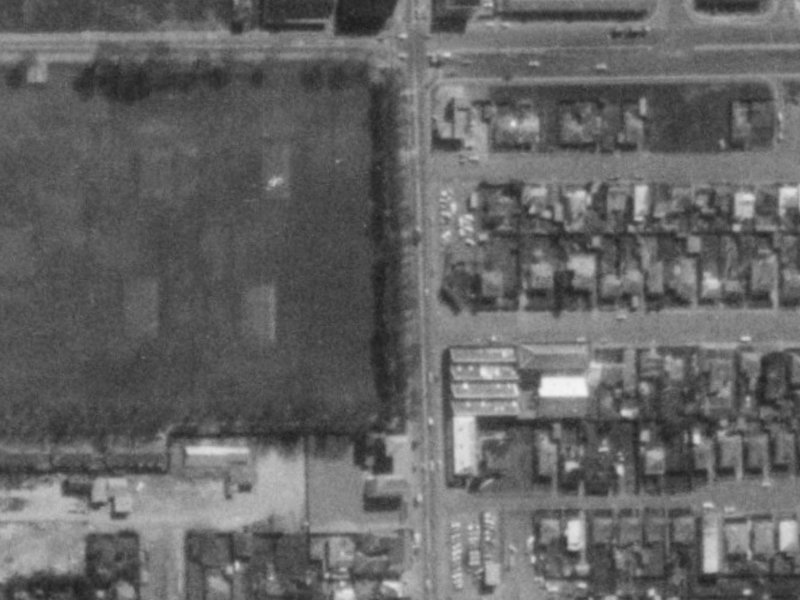 317 Colombo Street from the air, 1975-1979