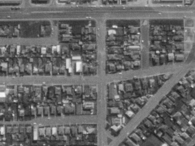 Hastings Street West from the air, 1975-1979