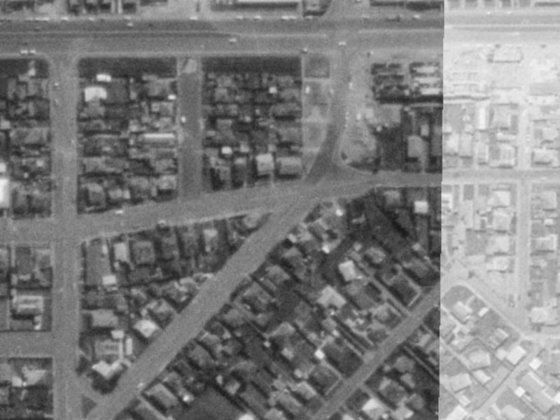 Hastings Street from the air, 1975-1979
