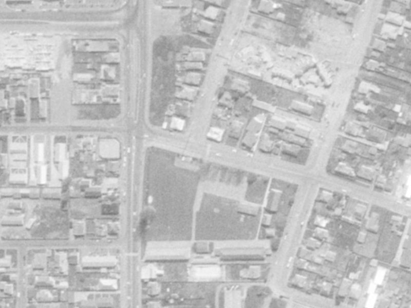 149 Hastings Street East from the air, 1975-1979