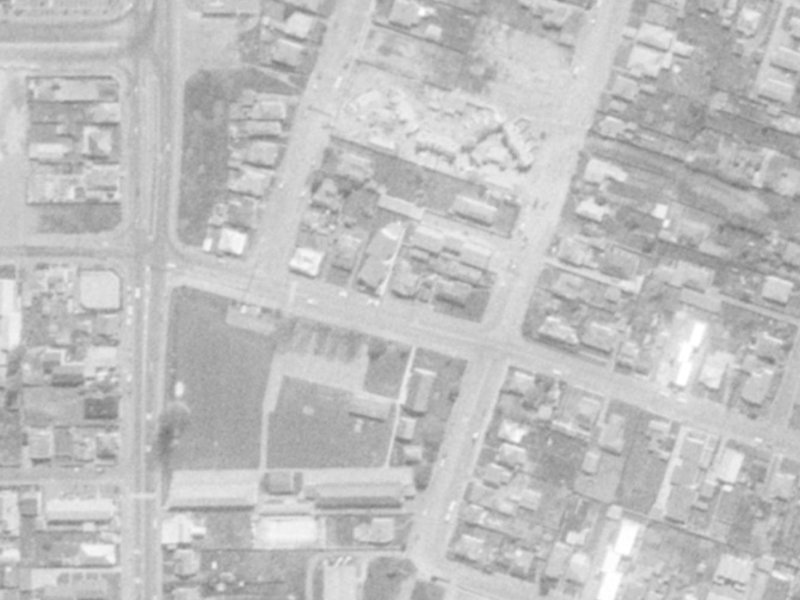 155 HASTINGS St E from the air, 1975-1979