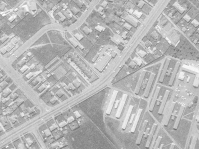 68B Springs Road from the air, 1975-1979