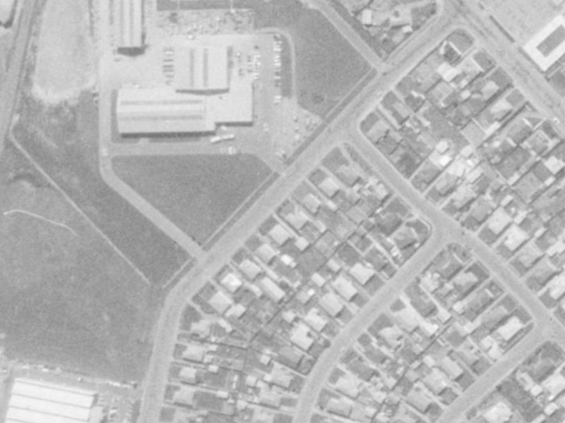 19 Branston Street from the air, 1975-1979