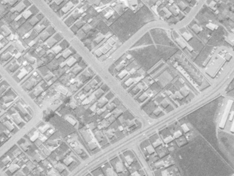 100 Neill Street from the air, 1975-1979