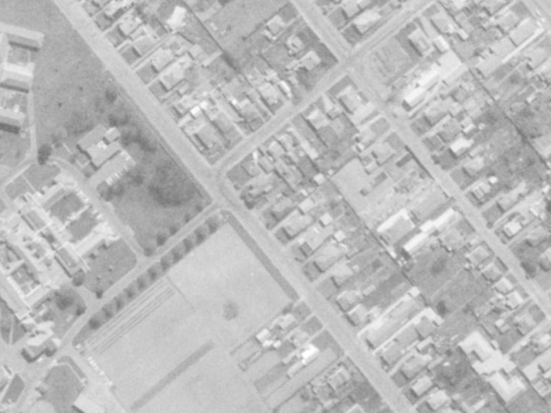 46 Sylvan Street from the air, 1975-1979