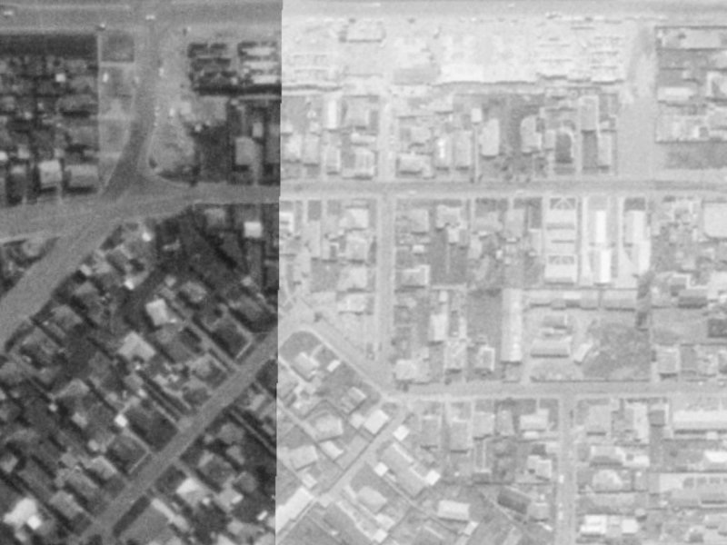 9 Jordan Street from the air, 1975-1979