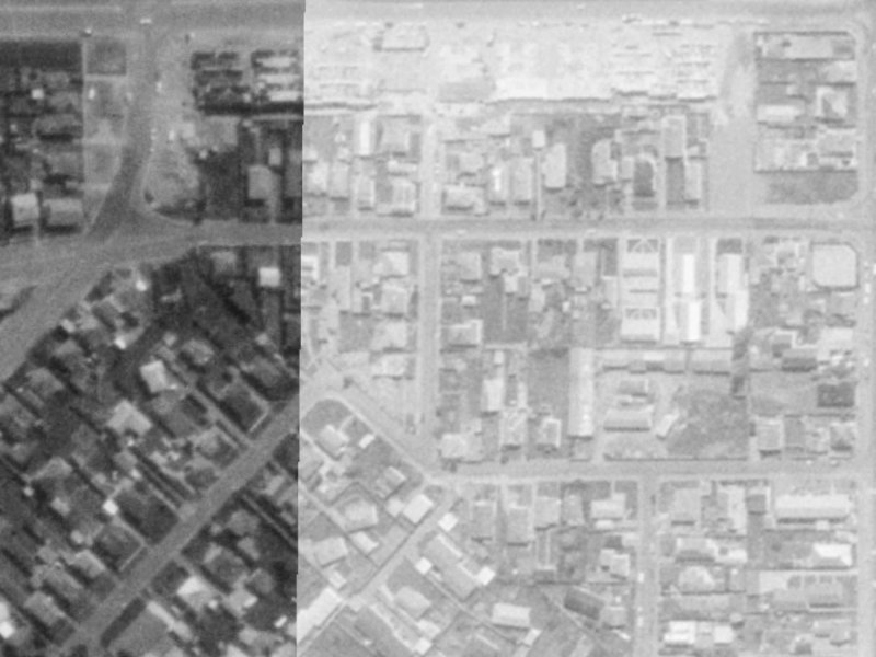 10 Jordan Street from the air, 1975-1979