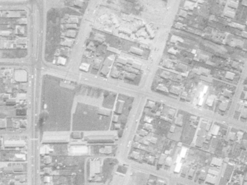 159 Hastings Street East from the air, 1975-1979