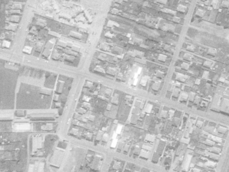 Hastings Street East from the air, 1975-1979