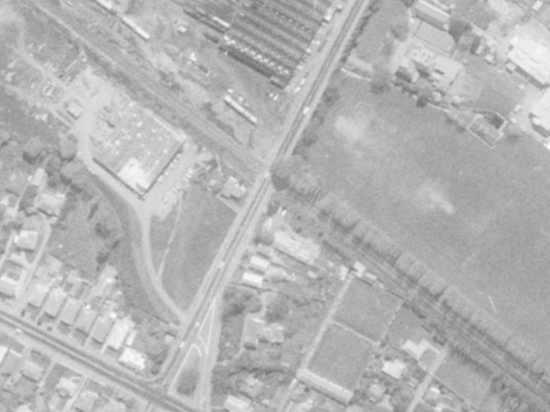 87 Ensors Road from the air, 1975-1979