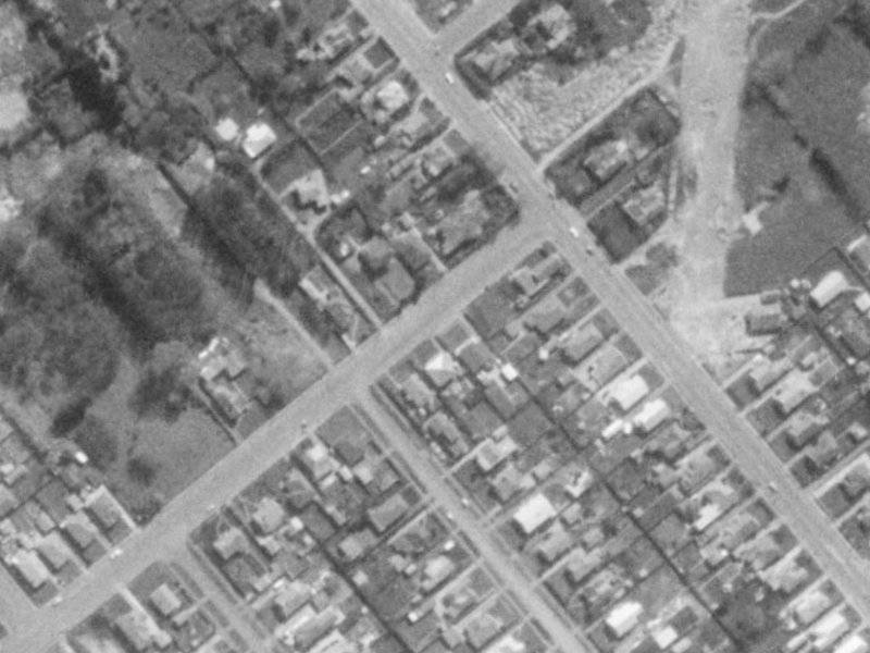 158 Edinburgh Street from the air, 1975-1979