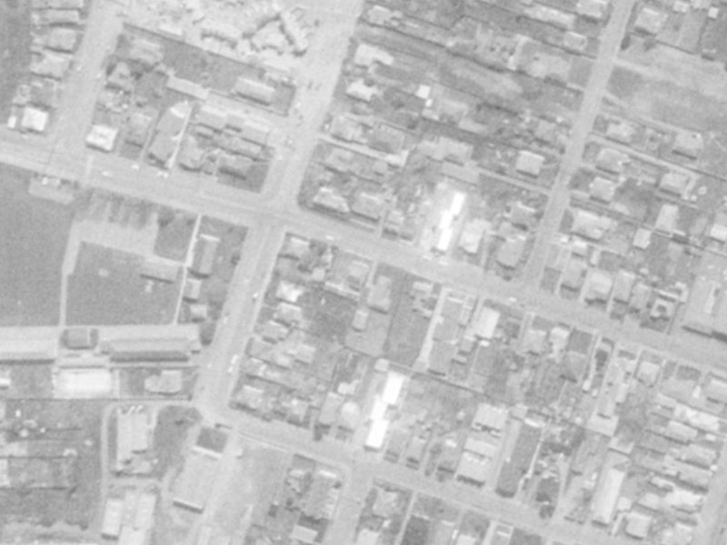 176 Hastings Street East from the air, 1975-1979