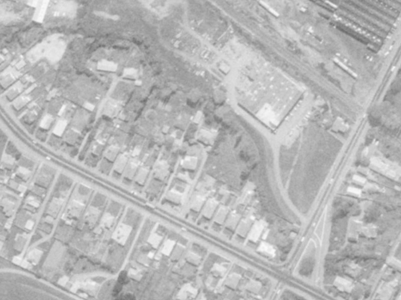 55A Opawa Road from the air, 1975-1979