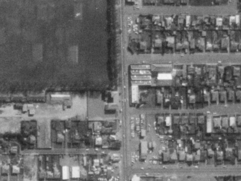 305 Colombo Street from the air, 1975-1979