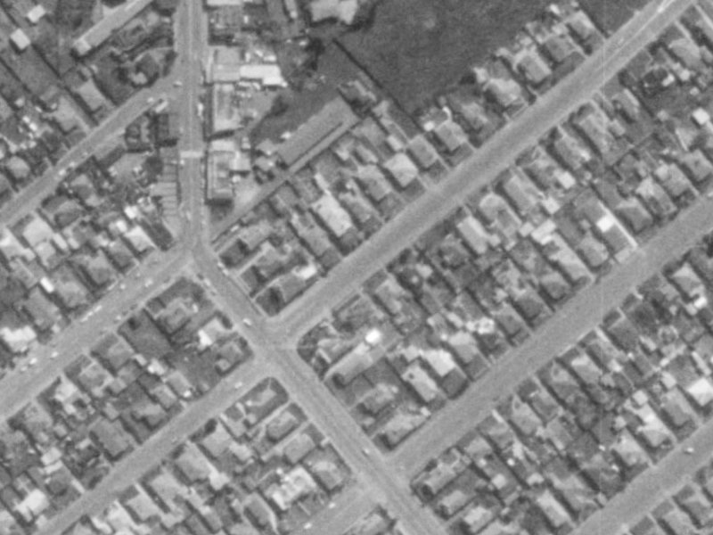 12 Bolton Avenue from the air, 1975-1979