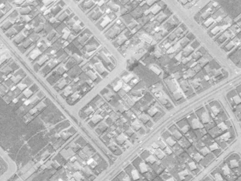 117 Oakhampton Street from the air, 1975-1979