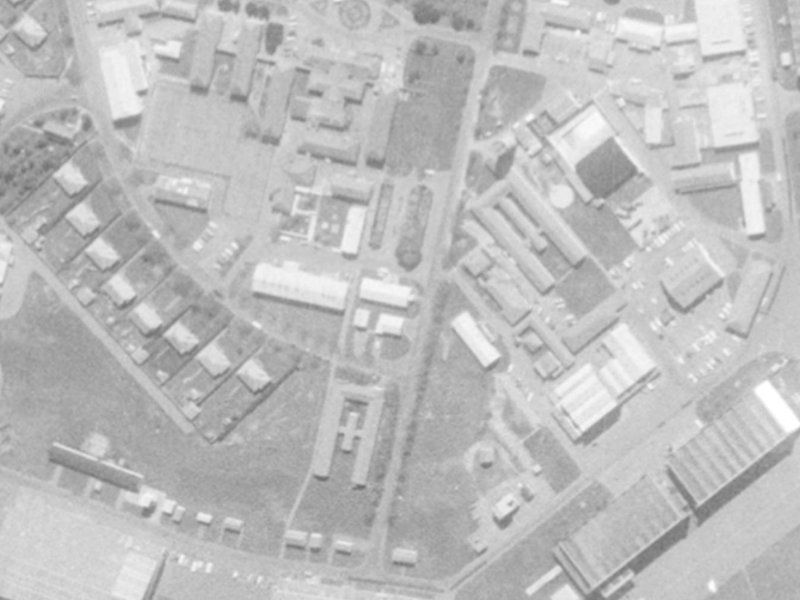10 Mustang Avenue from the air, 1975-1979
