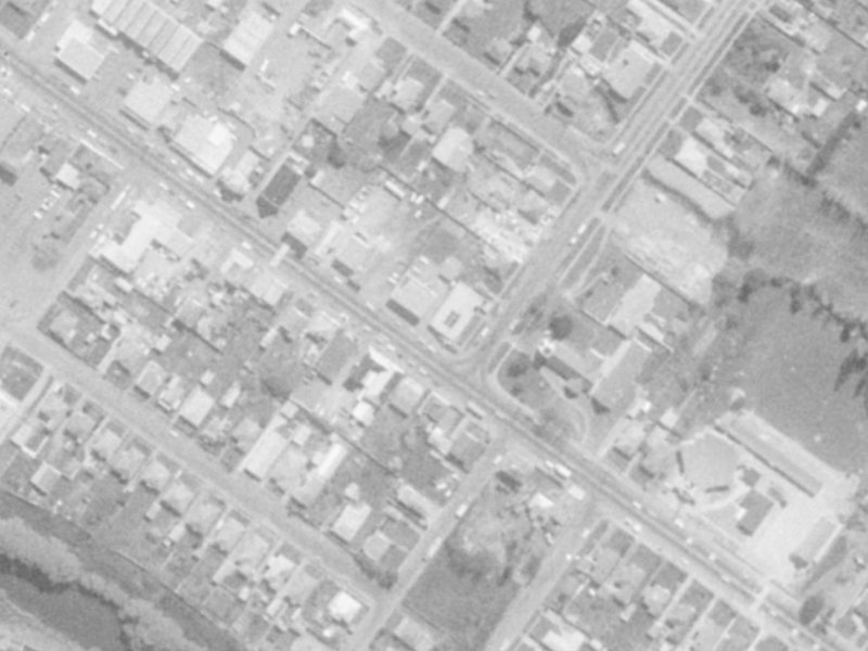 711c Ferry Road from the air, 1975-1979