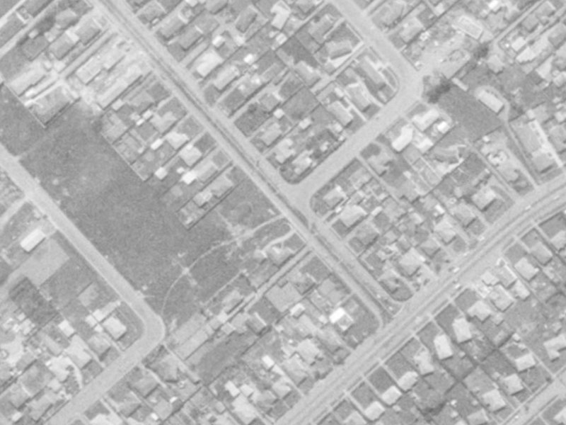 98A Brynley Street from the air, 1975-1979