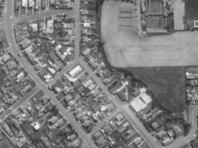 40 Browning Street from the air, 1975-1979