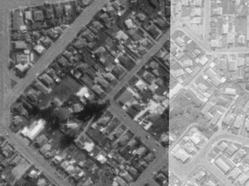 2B Humboldt Street from the air, 1975-1979