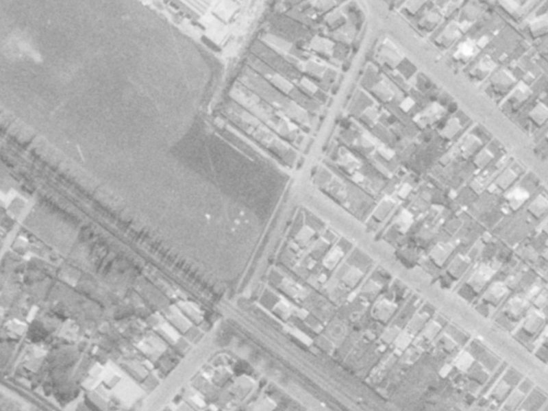 22 Whittington Avenue from the air, 1975-1979