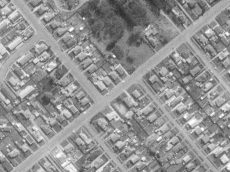 127 Edinburgh Street from the air, 1975-1979