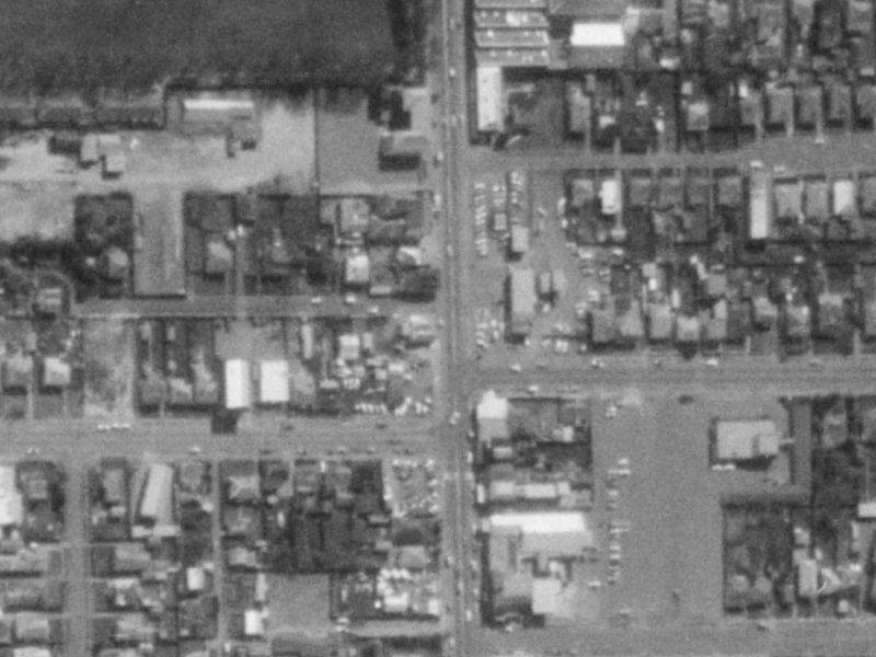 285 Colombo Street from the air, 1975-1979