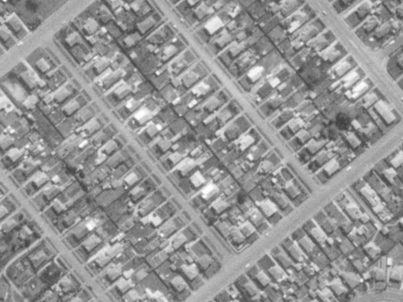 16A Harker Street from the air, 1975-1979