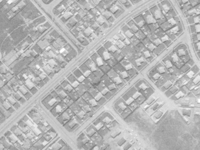 Springs Road from the air, 1975-1979