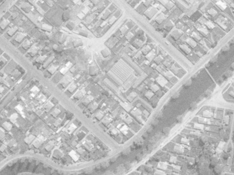 6 Growers Lane from the air, 1975-1979