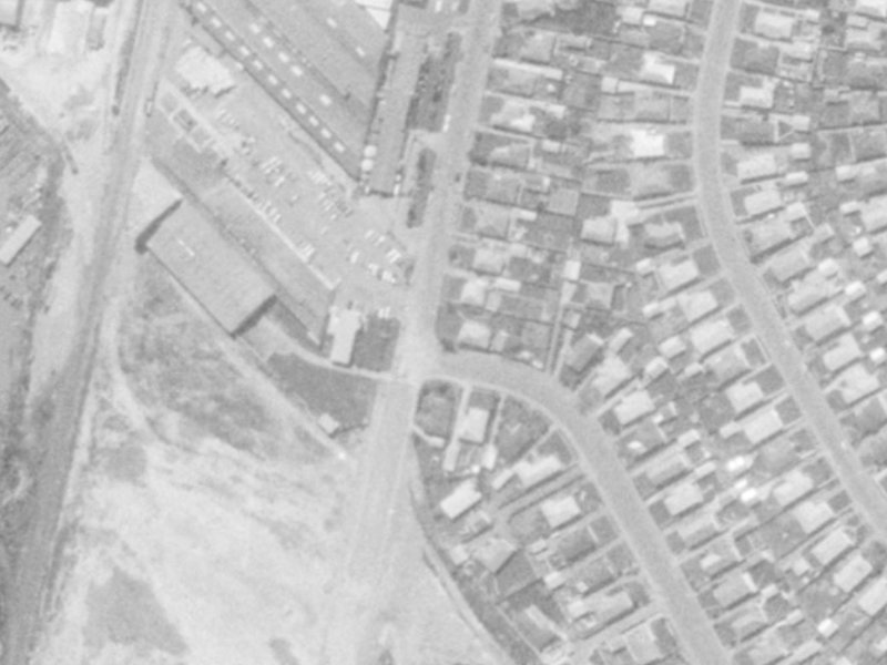 63 Branston Street from the air, 1975-1979