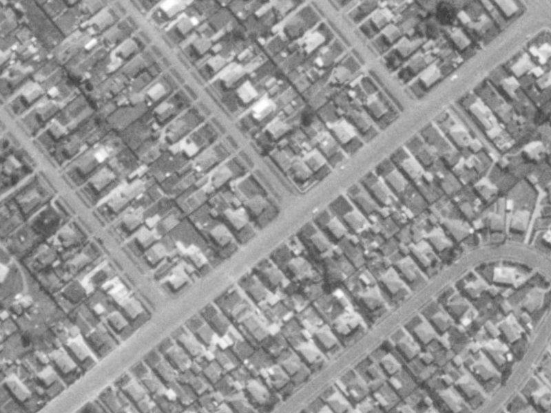 1 Harker Street from the air, 1975-1979