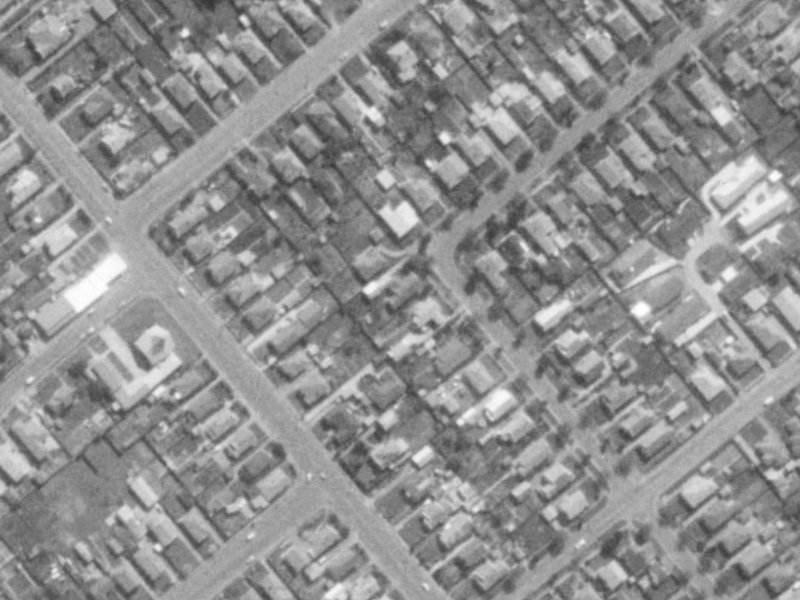 43 Diamond Avenue from the air, 1975-1979