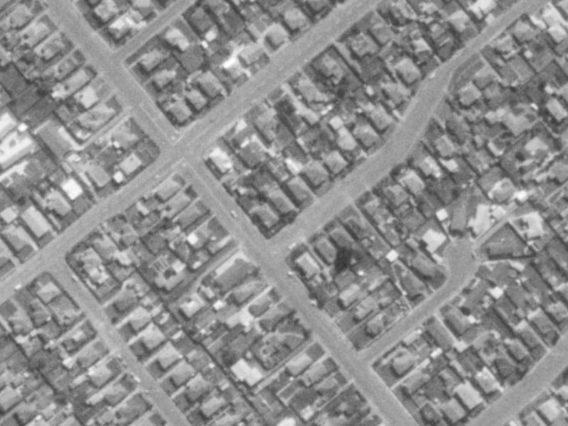 Simeon Street from the air, 1975-1979