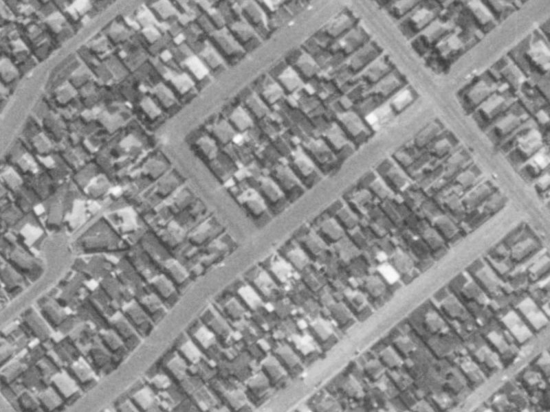 35 Bletsoe Avenue from the air, 1975-1979