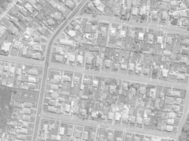 Sheldon Street from the air, 1975-1979