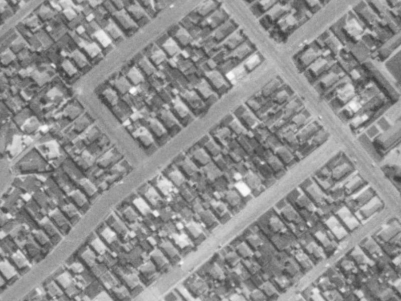 36 Bletsoe Avenue from the air, 1975-1979