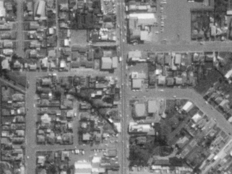 247 Colombo Street from the air, 1975-1979