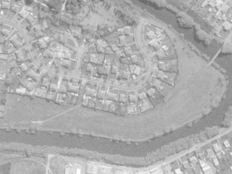 40 Riley Crescent from the air, 1975-1979