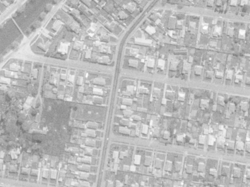 83 Radley Street from the air, 1975-1979