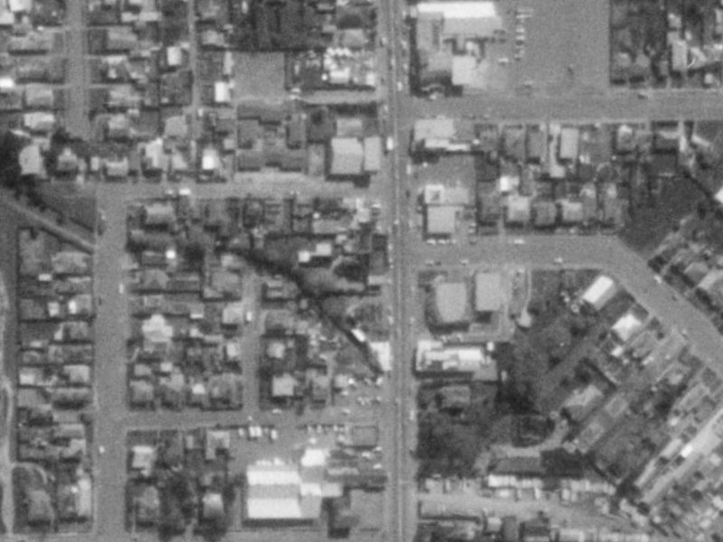 245 Colombo Street from the air, 1975-1979