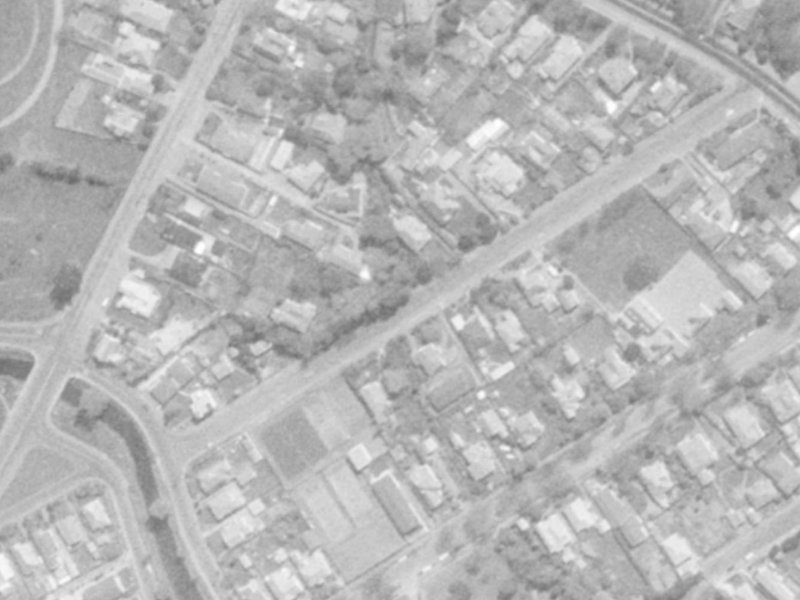 21 Locarno Street from the air, 1975-1979